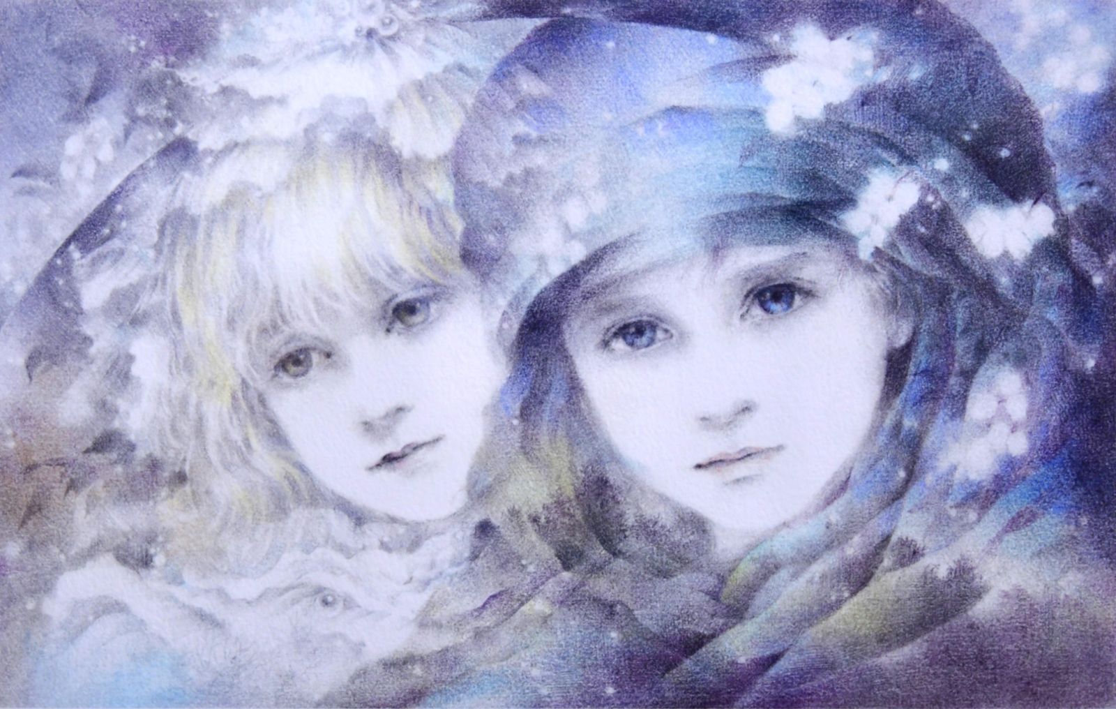 きたのじゅんこ 「森へ」 アイリス 限定375 極美品 水彩色鉛筆から紡ぎ