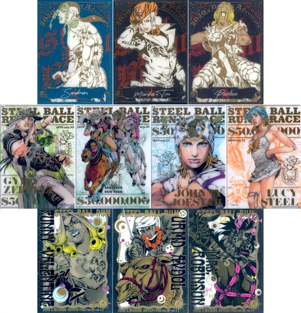 ジョジョキャラバン　箔押しクリアカードコレクションB(全10種) 全種セット JOJOCARAVAN グッズ紹介！】 □箔押しクリアカードコレクションA(全10