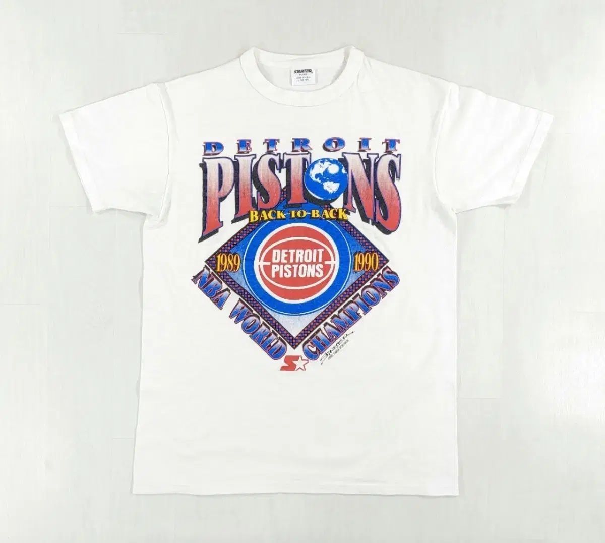 1990年 STARTER デトロイト ピストンズ 半袖 Tシャツ L