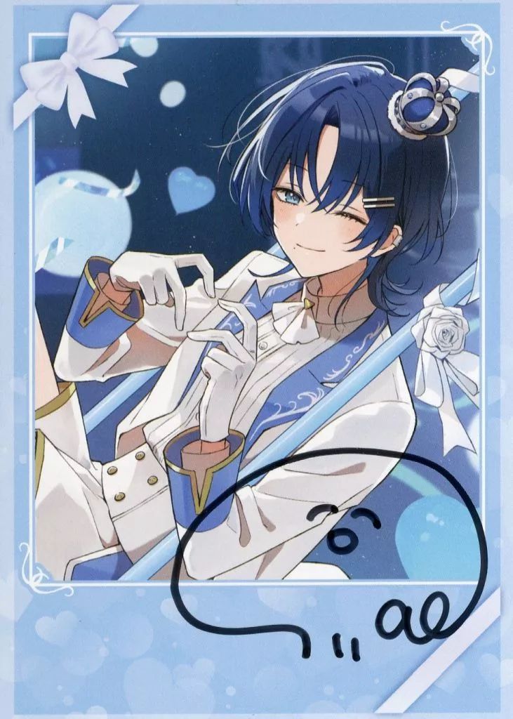 中古】キャラカード 火威青 直筆サイン入りチェキ風ブロマイドカード