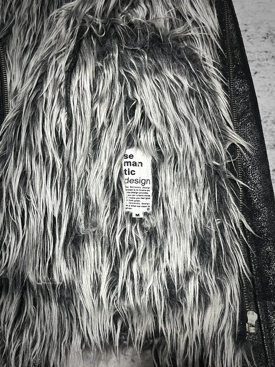 セマンティックデザイン）00s ファーレザー ジャケット - メルカリ