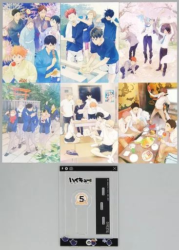 ポストカード 集合 アクリルフレーム＆ポストカードセット ハイキュー!! アニまるっ!