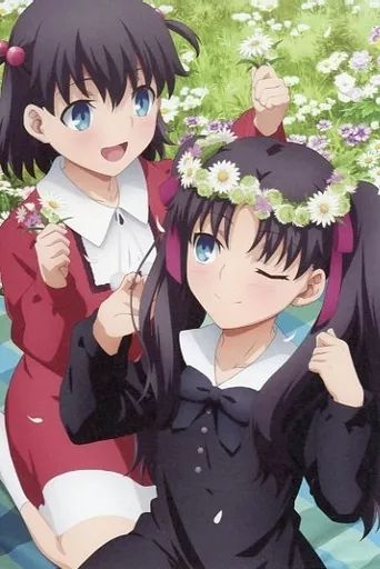 中古】ポストカード 遠坂凛＆間桐桜 BD発売記念イラスト第二弾「凛と桜