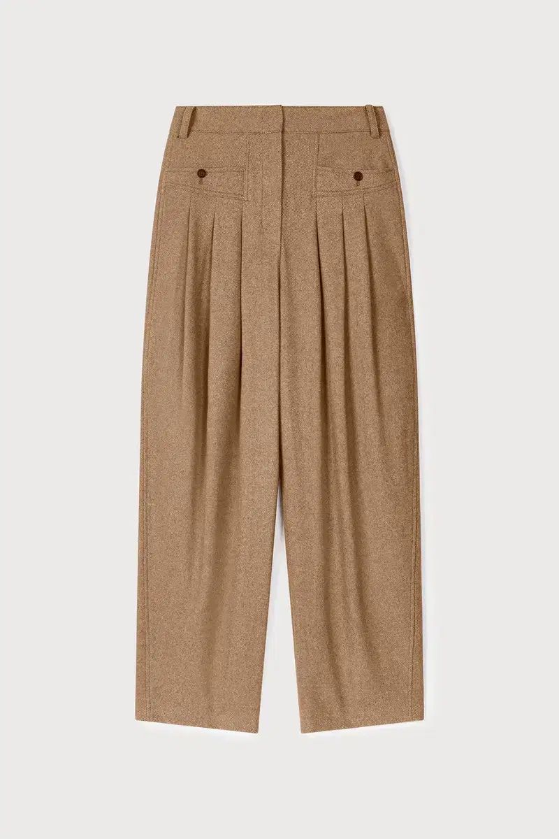 エートス rounded tuck pants ベージュs