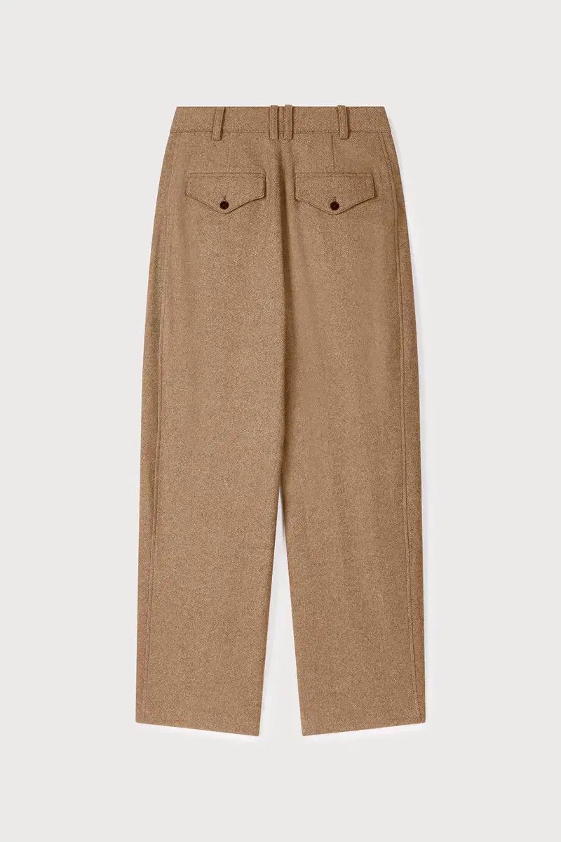 エートス rounded tuck pants ベージュs