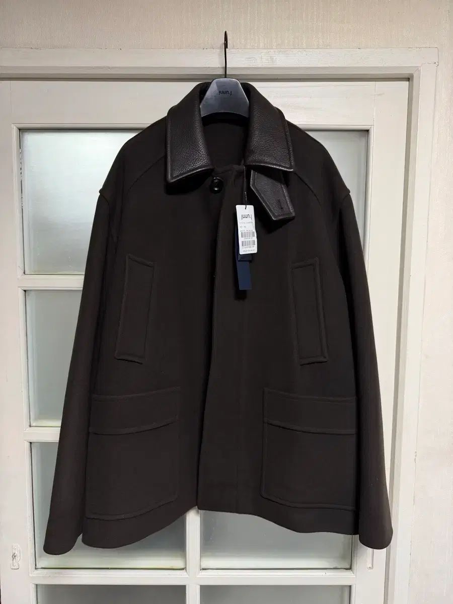 ジュンジ 24 FW ワークウェア ウールカシミア ミドルレングスコート - ブラウン