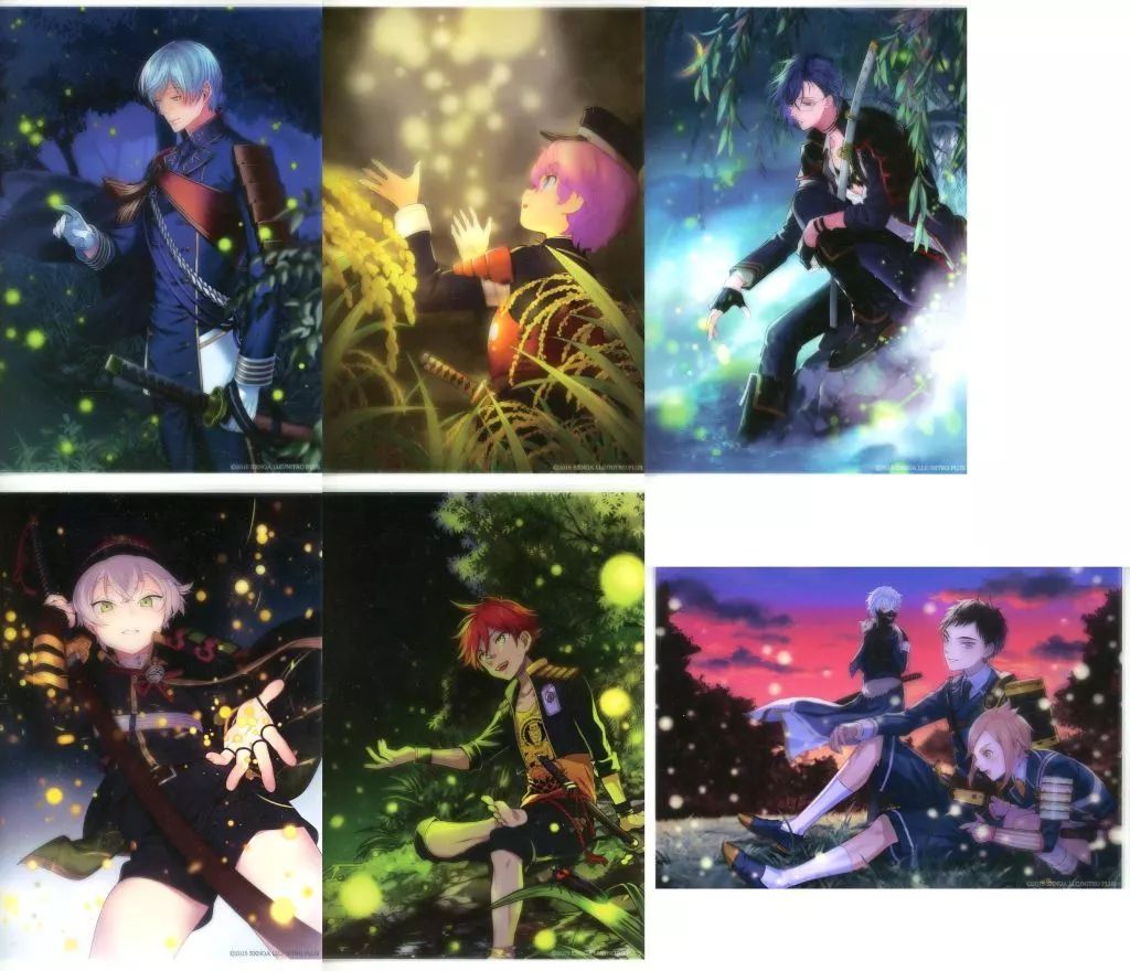 刀剣乱舞 クリアポストカード 六周年記念祝画 一期一振 鳴狐 包丁 厚