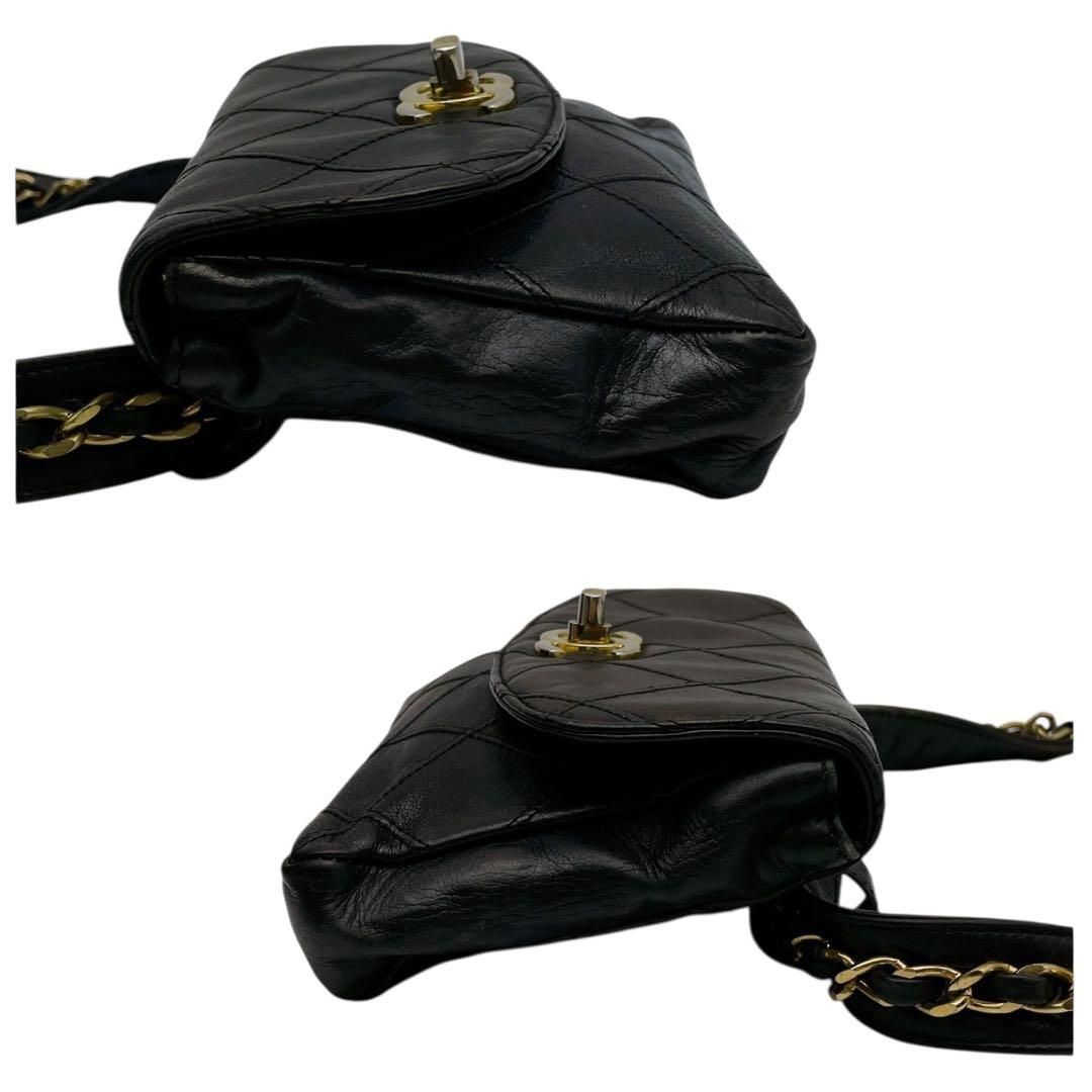 シャネル　ボディーバッグ　ウエストポーチ　マトラッセ　黒　ブラック　4996 CHANEL（シャネル） ボディバッグ マトラッセ ウエストバッグ ウエスト