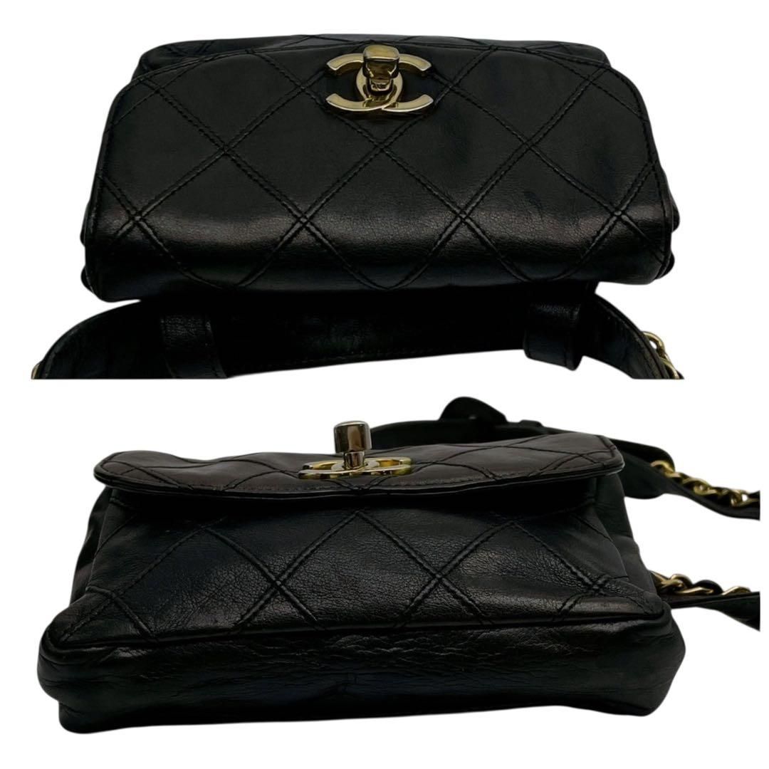 シャネル　ボディーバッグ　ウエストポーチ　マトラッセ　黒　ブラック　4996 CHANEL（シャネル） ボディバッグ マトラッセ ウエストバッグ ウエスト