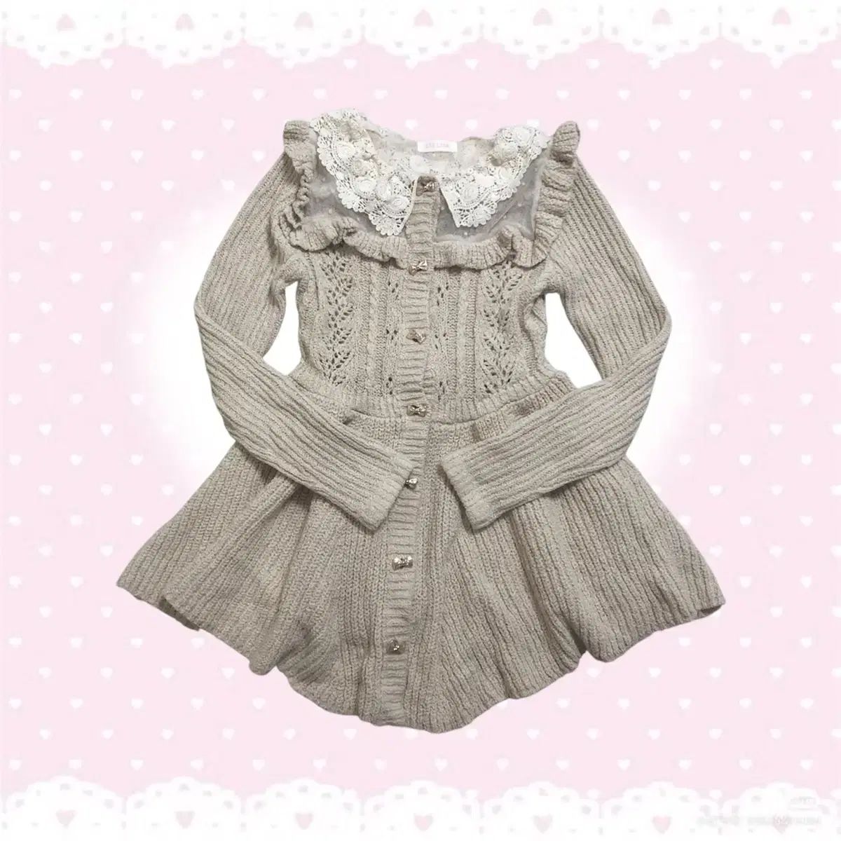 リズリサ リボン レース ニット ONE PIECE 姫ギャル ラテギャル ツァツァンさん ヴィンテージ