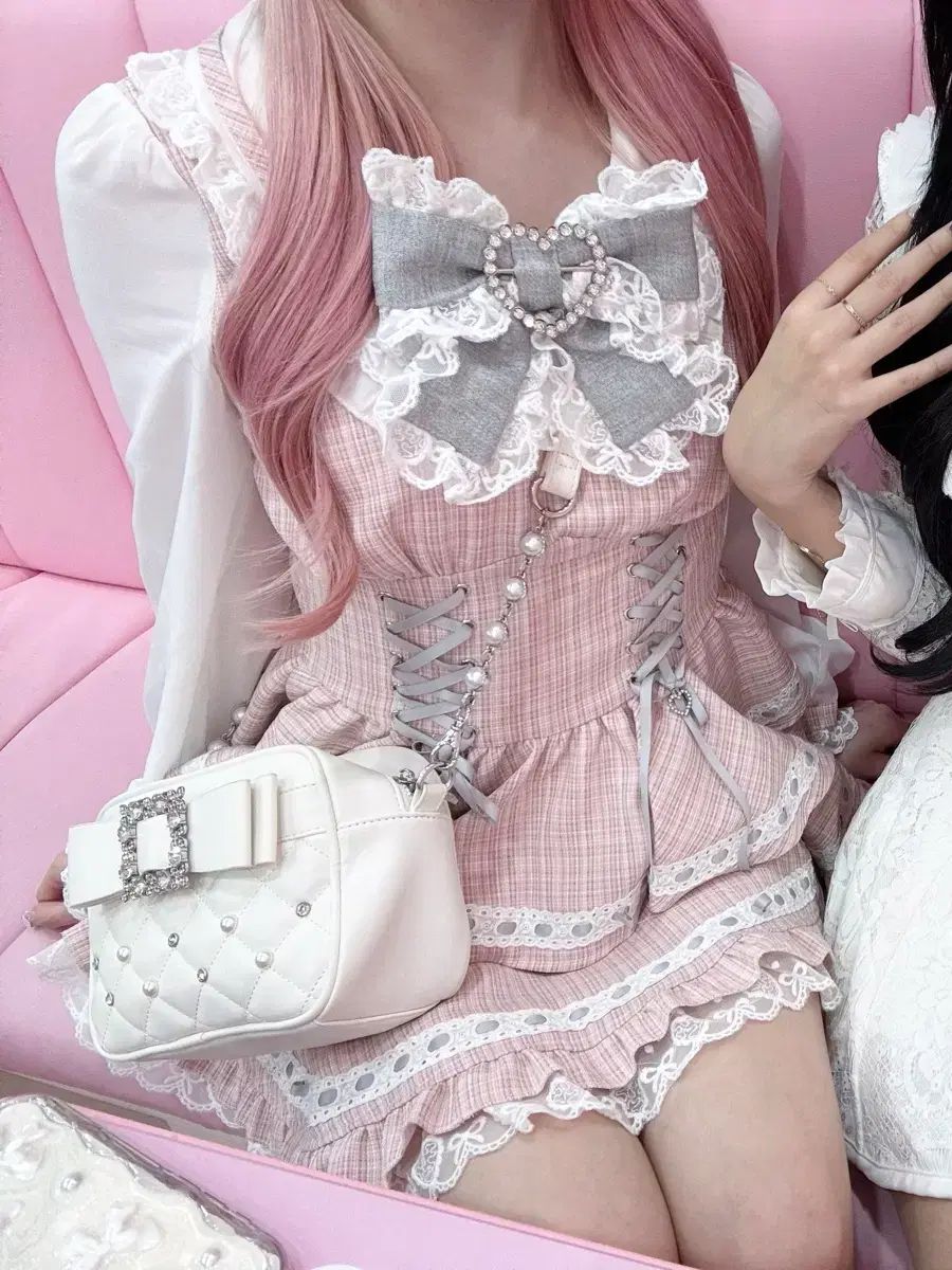 量産型ロリータ フリル ピンク ワンピース