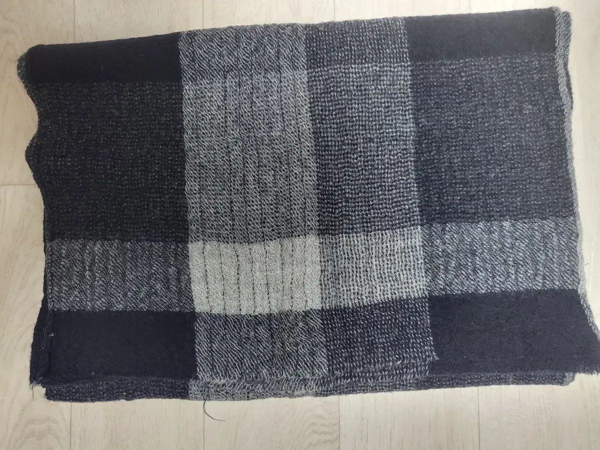 ポリテル ミール チェック マフラー ネイビー