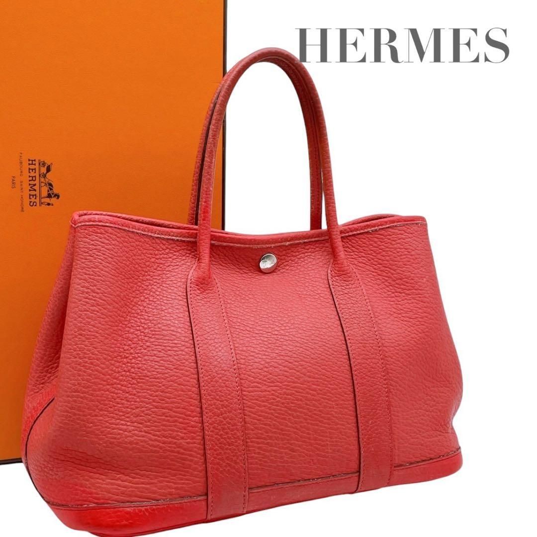 価格交渉|質問大 ♪ エルメス ガーデンパーティTPM ネゴンダ ハンドバッグ □N刻印 553