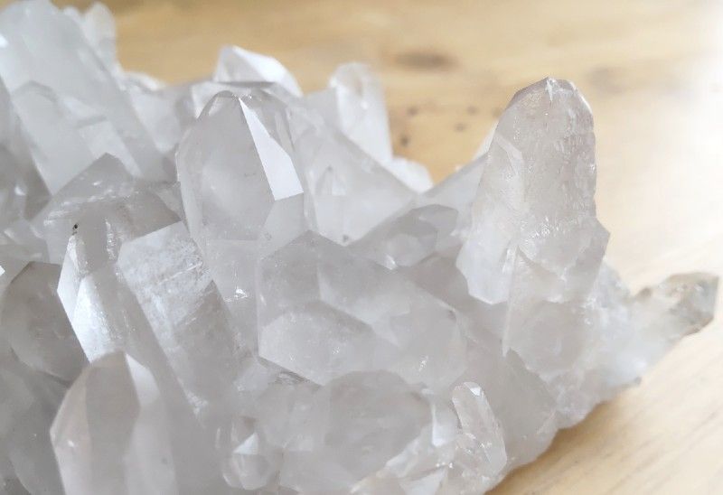  〖ブラジル ミナスジェライス州産水晶 クラスター〗 ウォールラック 置物 インテリア小物