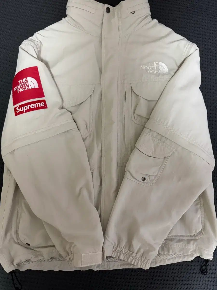 L シュプリーム ザノースフェイス コンバーチブル トレッキングジャケット アイボリー