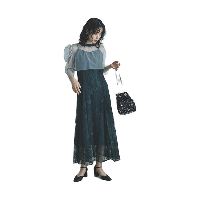 niana many way ヴィンテージドレス パーティードレス 結婚式 ボレログリーン S