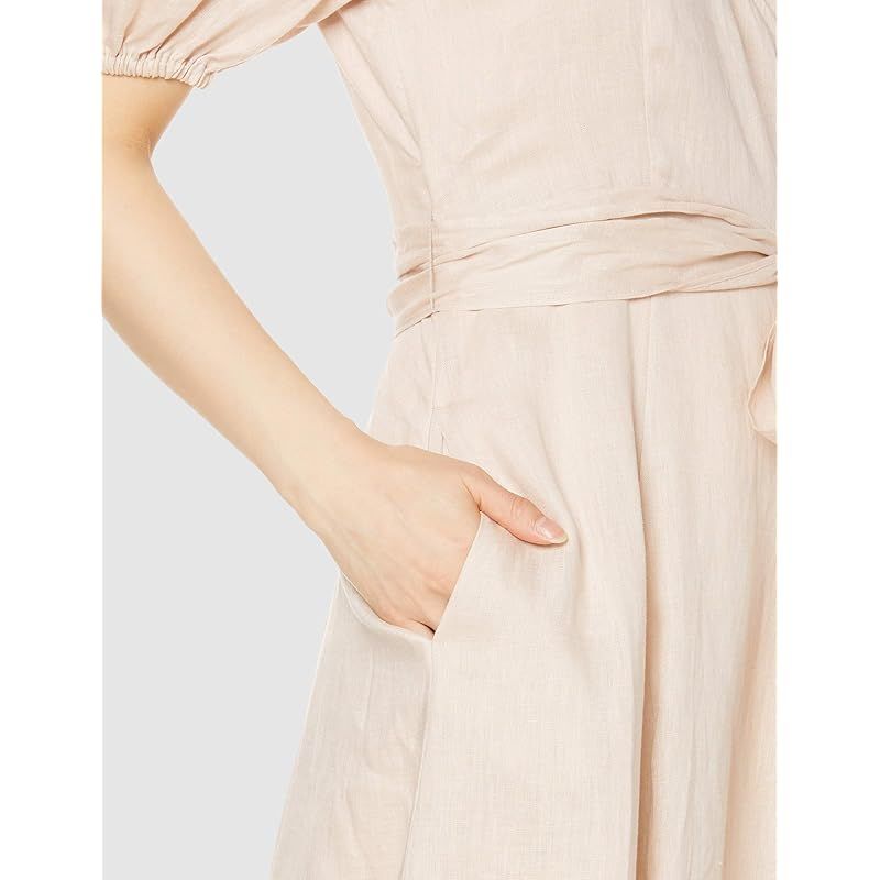 カシュクールリネンドレス レディース