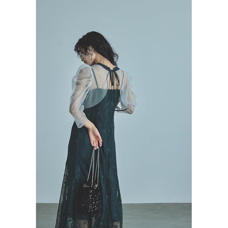 niana many way ヴィンテージドレス パーティードレス 結婚式 ボレログリーン M