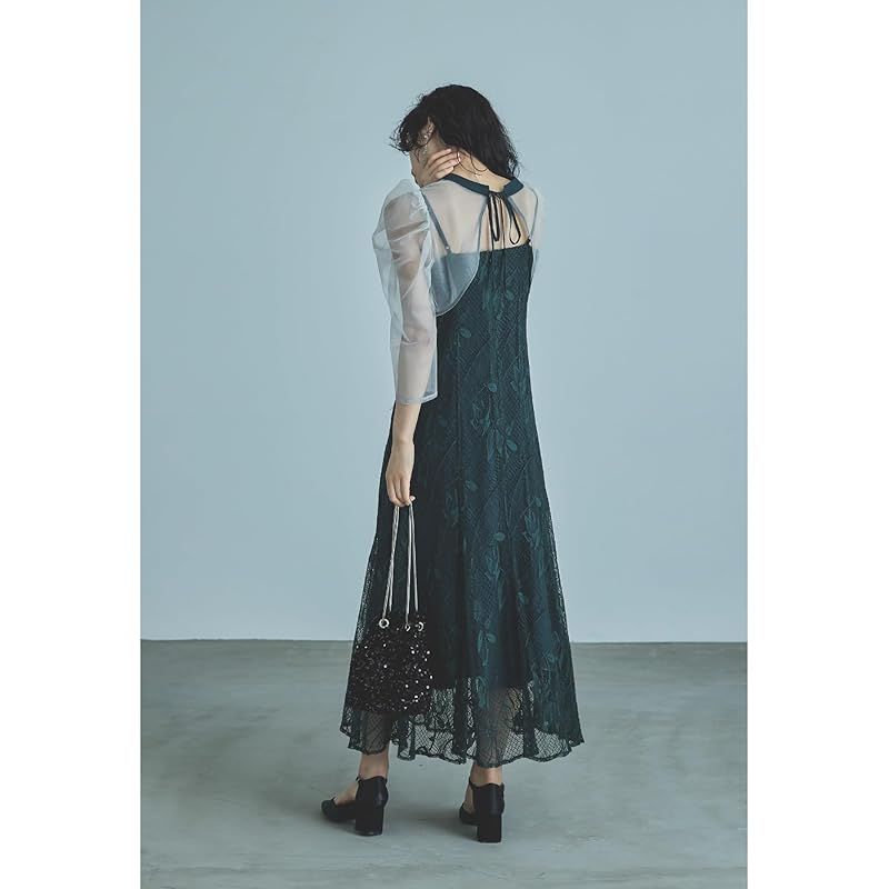  niana many way ヴィンテージドレス パーティードレス 結婚式 ボレログリーン M ファッション雑貨 ベビー キッズ