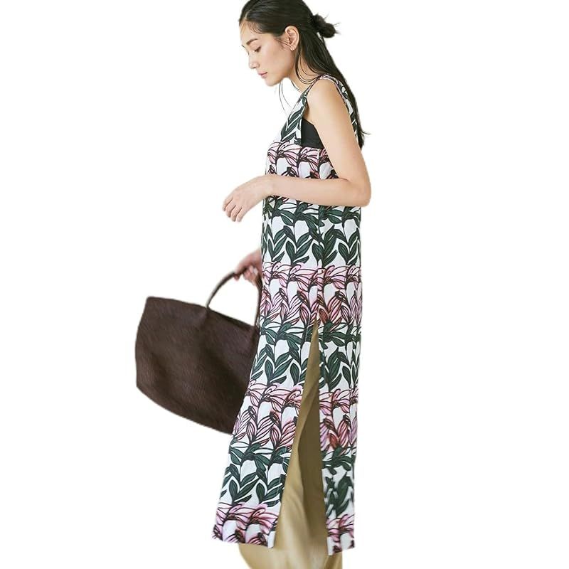 ドゥクラッセ フレンチリネン レイヤード ドレス レディース 12626 13 フラワー