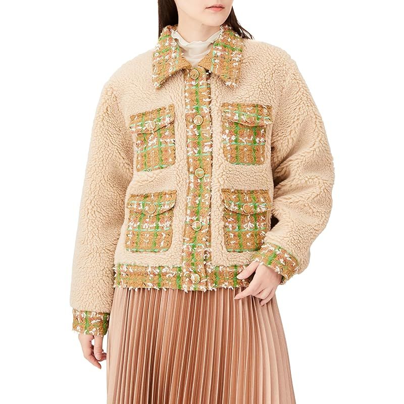 グレースコンチネンタル 2025 AW ﾂｲｰﾄﾞｺﾝﾋﾞﾎﾞｱｼﾞｬｹｯﾄ レディース 03 ﾍﾞｰｼﾞｭ