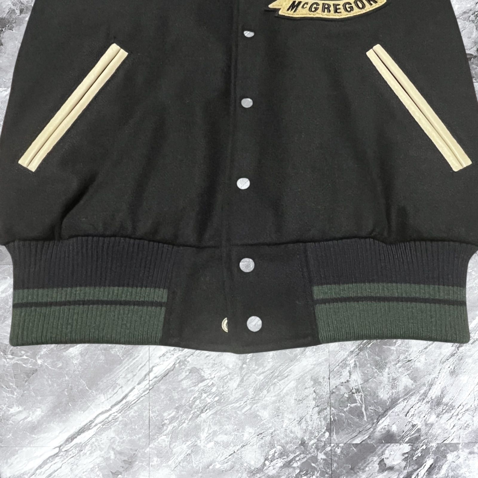 未使用タグ付き McGREGOR マックレガー スタジャン ウール レザー 本革