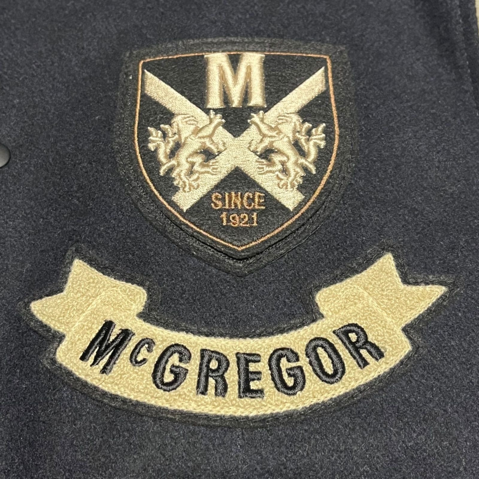 未使用タグ付き McGREGOR マックレガー スタジャン ウール レザー 本革