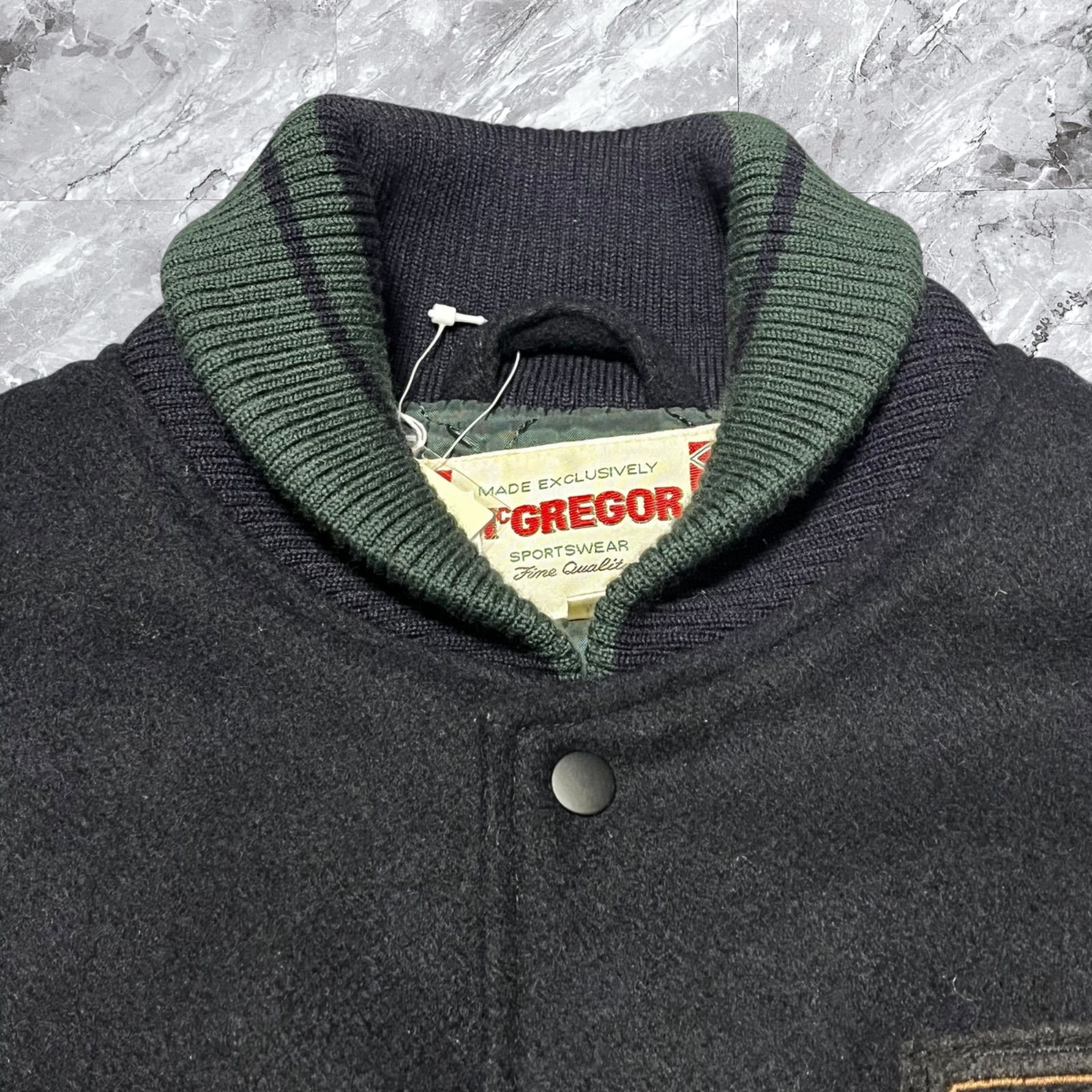 未使用タグ付き McGREGOR マックレガー スタジャン ウール レザー 本革
