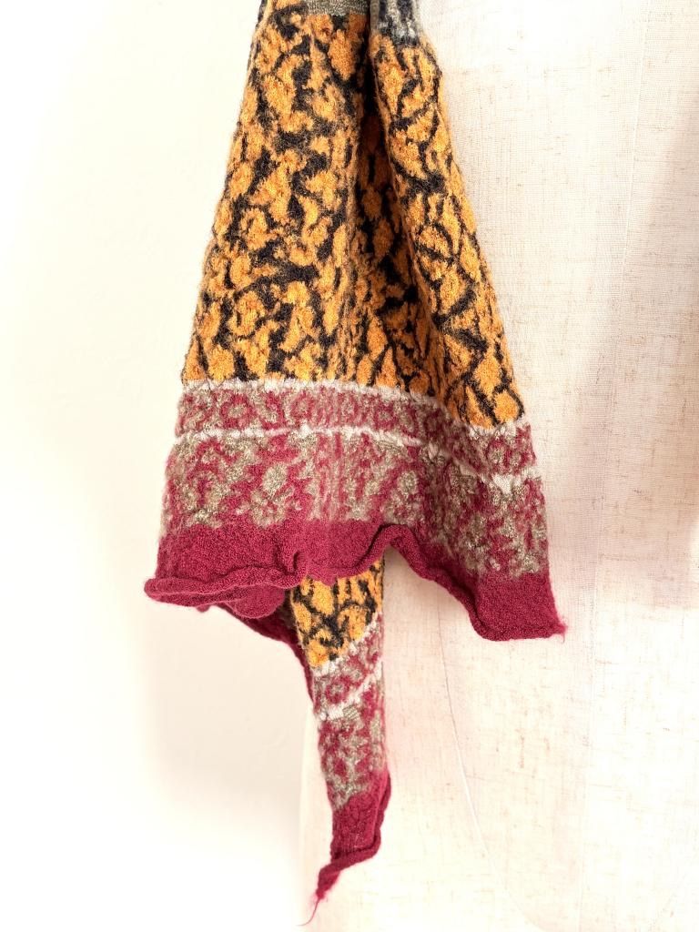 ☆ KAPITAL キャピタル 縮絨ウール ストール マフラー 三毛猫ネコ 全長