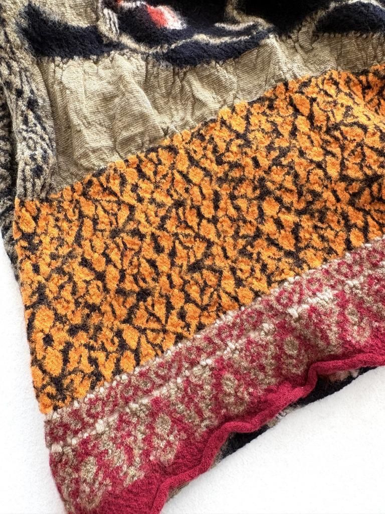 ☆ KAPITAL キャピタル 縮絨ウール ストール マフラー 三毛猫ネコ 全長