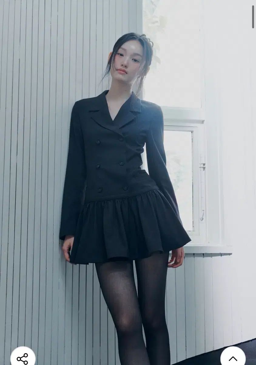 タグㅇ フェオプル LIORA JACKET DRESS リオラ ジャケット ドレス チャコール