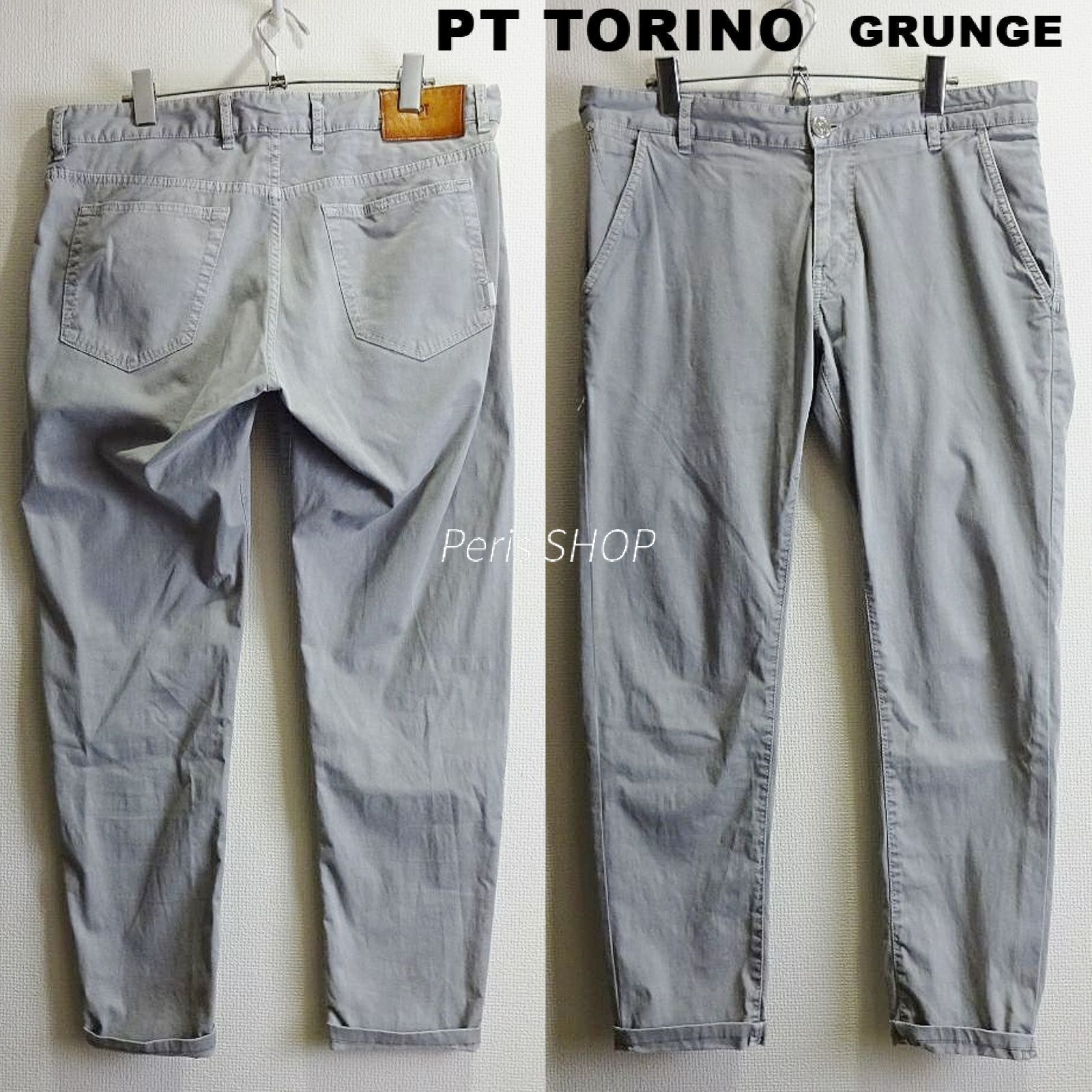 PT TORINO 綺麗な細身のグレーデニムパンツ メンズ PT TORINO 