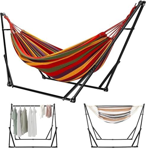 迅速に発送 ハンモック 折りたたみハンモック 3 way 自立式 チェア１台3役 耐荷重300 kg ダブル サイズ 組立て簡単 ３段階高さ調整 室内 室外兼用 アウトドア 昼寝 キャンプ ポータブル キャリーバッグ付き d 497 af 99