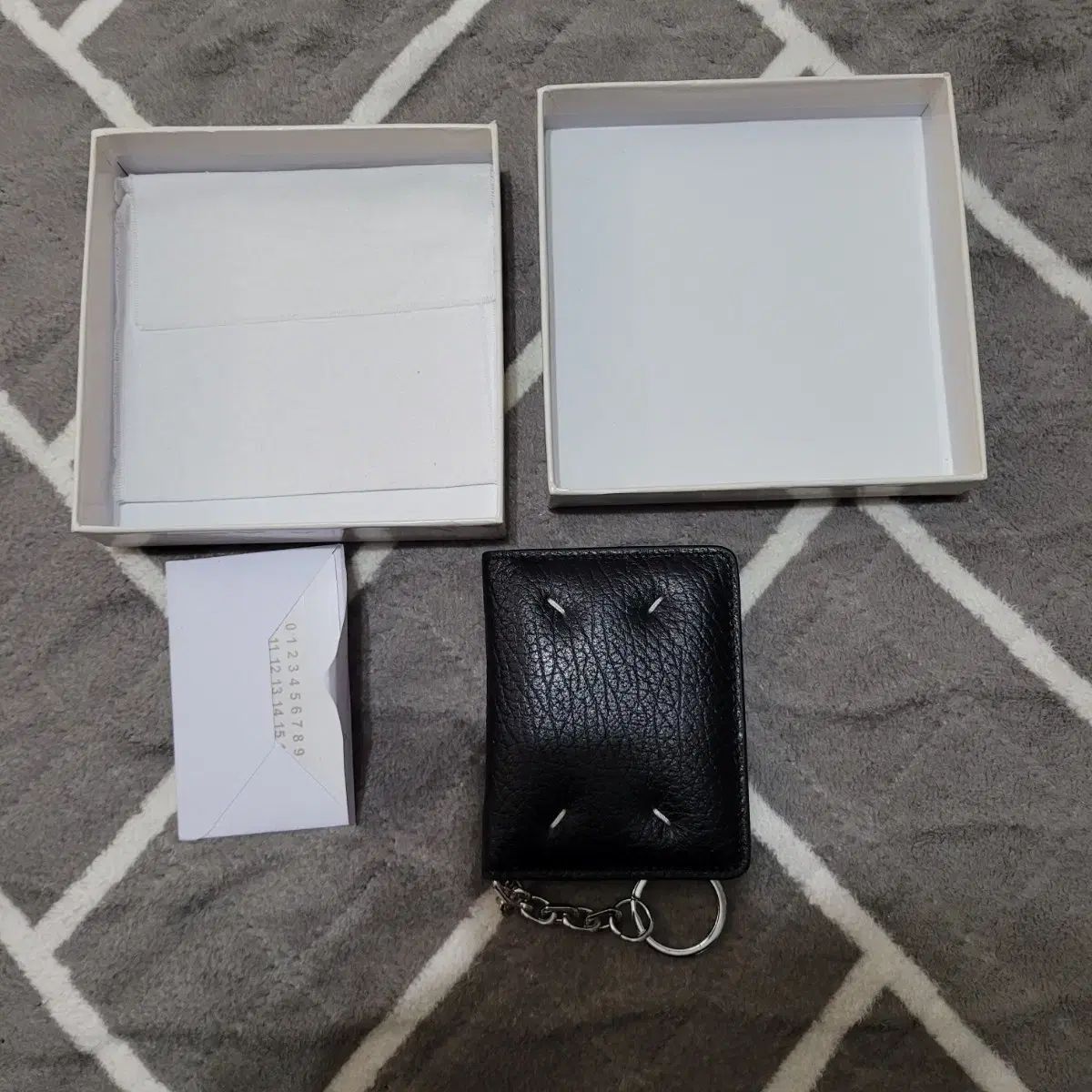 メゾンマルジェラ ブラック カードウォレット キーホルダー フルセット