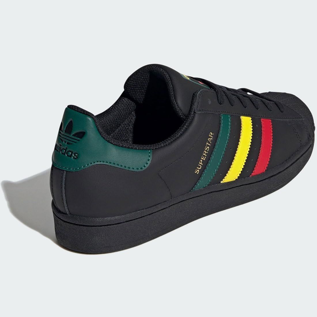 アディダス スーパースター コアブラック|イエロー|カレッジグリーン IH 3121 日本 24.0 cm モカシン 靴 レディース