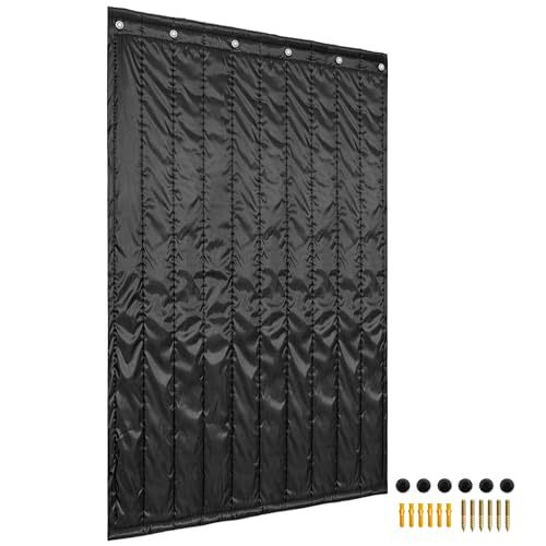 TORIBIO 防音カーテン 小窓 遮光シート ポケット付き DIY内蔵吸音材 長さ調節 遮音シート 窓防寒 遮光 遮熱 UVカット 布 防音 騒音軽減 室内 音響録音 幅138 cm×長さ244 cm×厚さ6 mm m cff 3 e 306