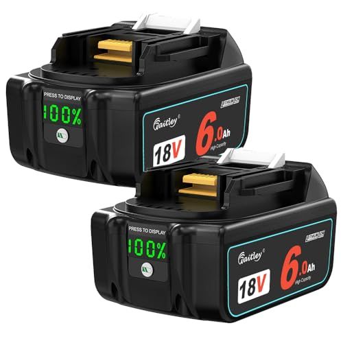 waitleyマキタ BL 1860 6.0 Ah互換 バッテリー セット全保護基板カットオフ機能付きデジタル％残量指示付き 容量6000 mAh 1830 1840 1850 1890 対応 マキタ18 V リチウムイオン電池 c 9219 a 2 f