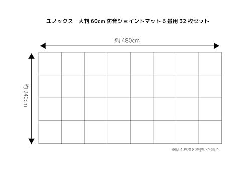 迅速に発送 ユノックス ジョイントマット 防音 ×1 cm セット 約6畳用 大判 振動吸収 床保護 キズ防止 床暖房対応 水洗いOK ノンホルムアルデヒド 床材 子ども部屋に ベージュ 61499 aa 6
