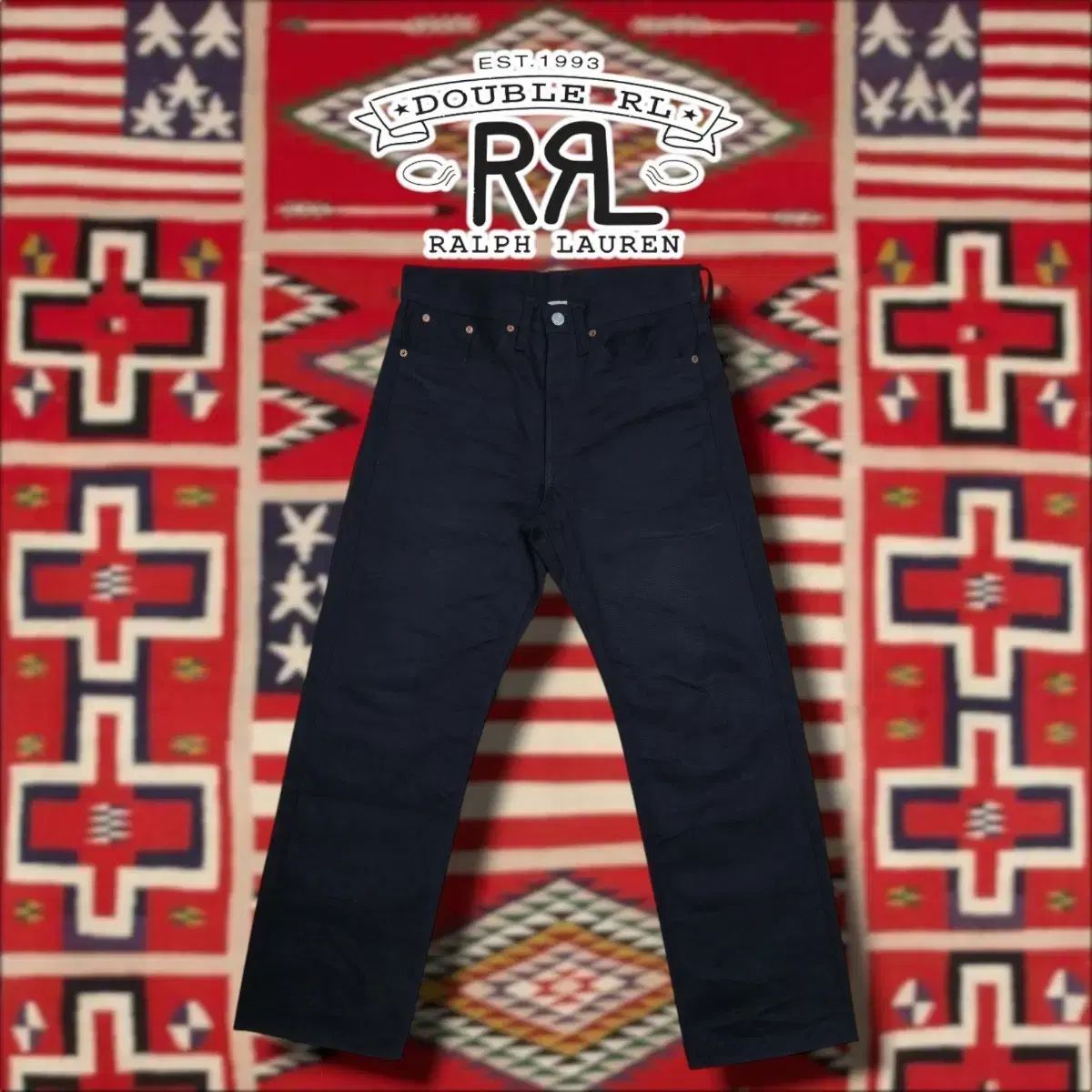 29 x 30 RRL ダブルアールエル ヴィンテージ FIVE-POCKET デニム パンツ ブラック オン