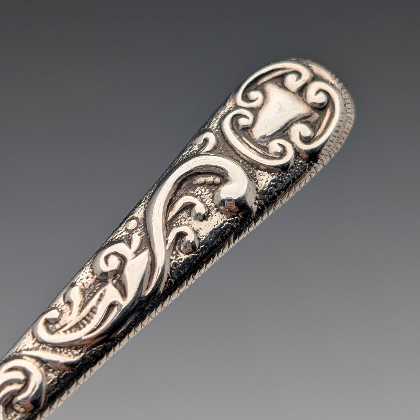 1897年 英国アンティーク 純銀製 ハート型ティーキャディースプーン