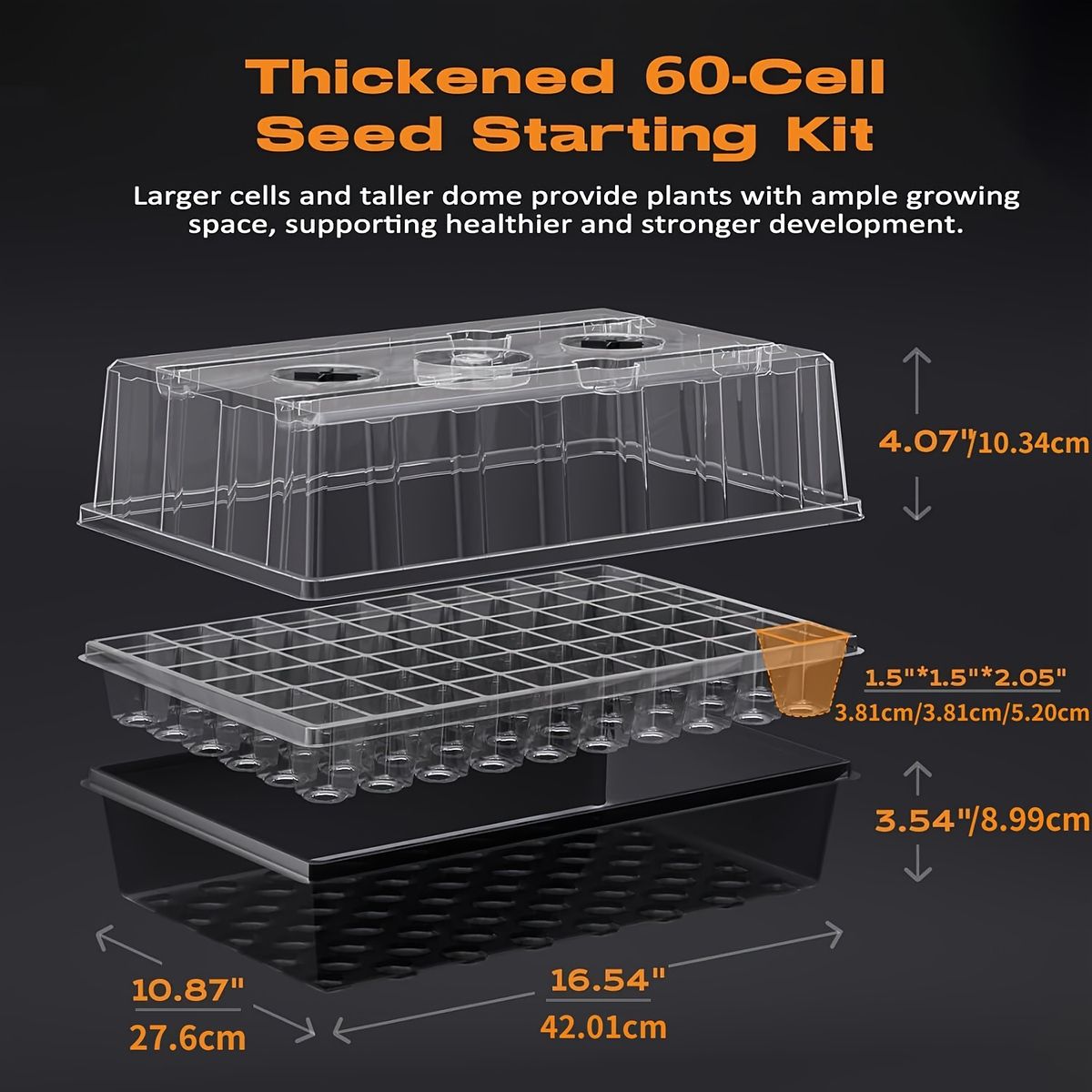 120穴＆LED成長ライト付 水耕栽培 育苗トレーキット 種子育成 湿度ドーム付属 USB給電式 室内ガーデニング 植物発芽 菜園