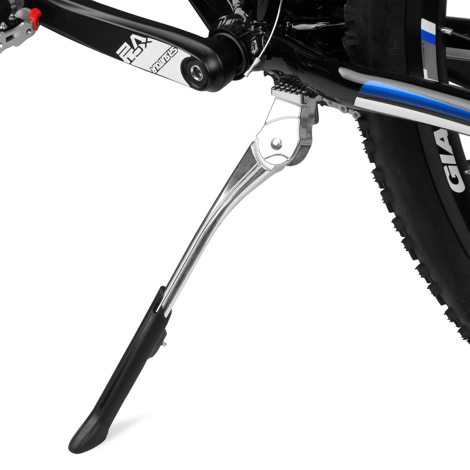 BV Bicycle Kick Stand BV-KA76, Adjustable Length, Compatible with 24-29 Inch (60-73 cm) Wheels, Center Stand (Silver 銀) [Silver 銀]