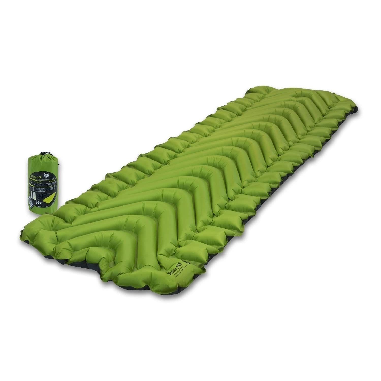 KLYMIT Static V 2 Sleeping Pad Ultralight 12 Lighter Great for Camping Hiking Travel and Backpacking