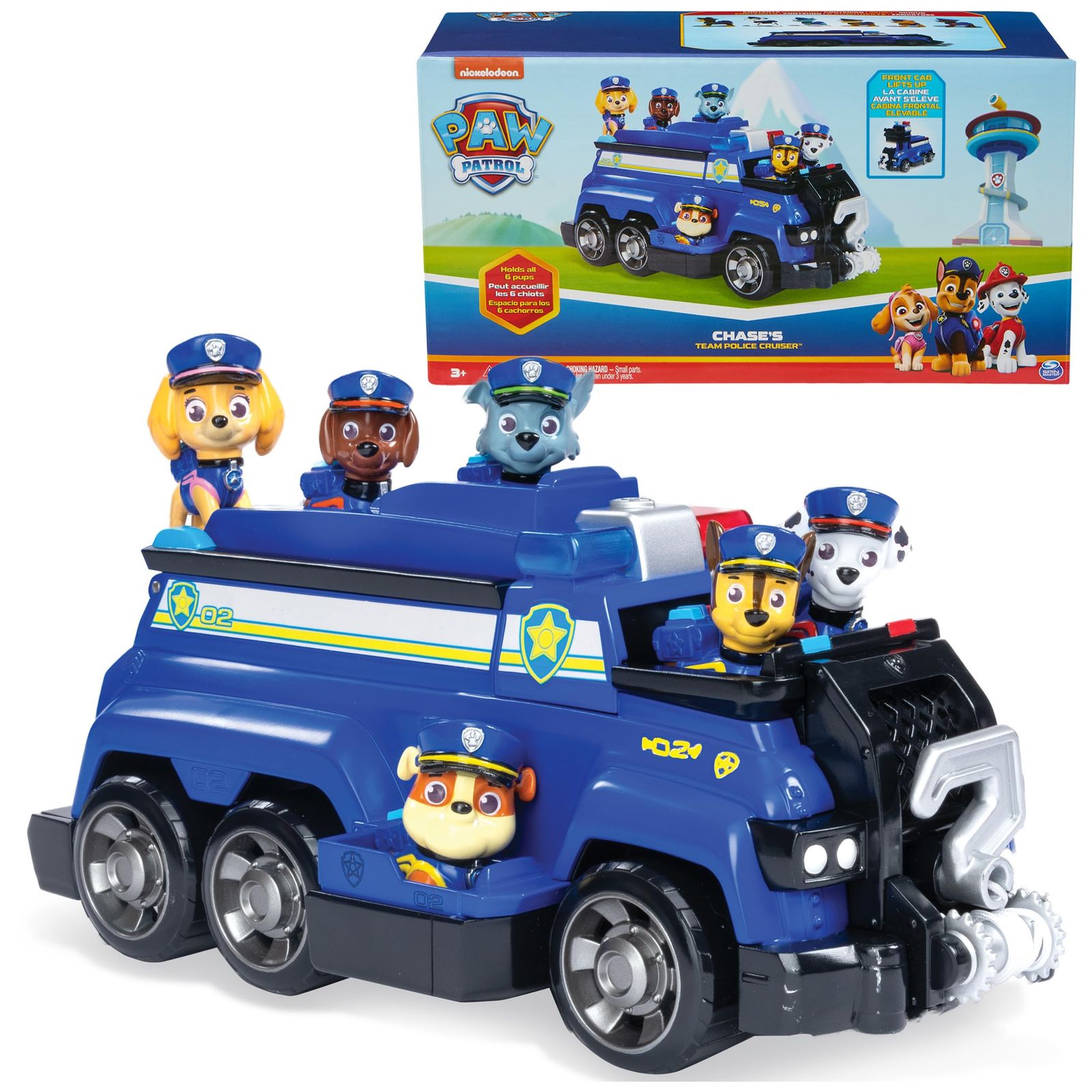 Paw Patrol パウパトロール チェイス トータル チーム レスキュー ポリス クルーザー ビークル おもちゃ フィギュア Chase Marshall Skye Rubble Rocky Zuma 並行輸入品