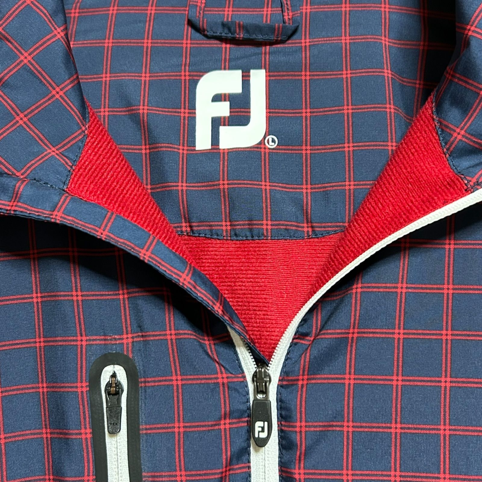 FJ フットジョイ 2WAY ストレッチ 裏起毛 袖着脱可能 フルジップ パーカー ゴルフ ウェア ウィンドジャケット L