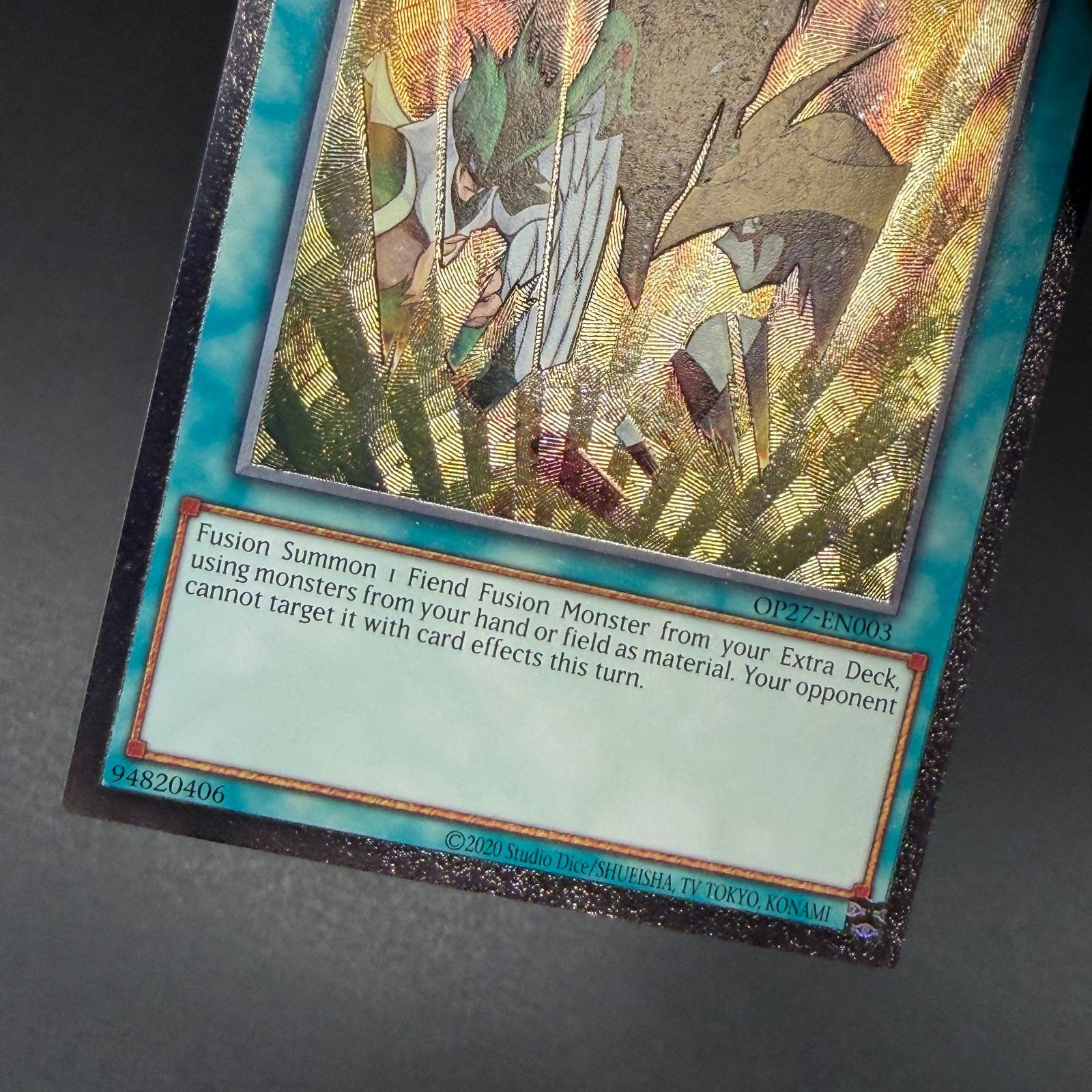 遊戯王 ダーク・フュージョン/レリーフ/英語/EU版 A - メルカリ