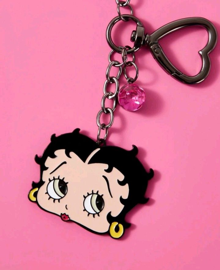 Betty Boop  ベティ キーホルダーなど Betty Boop ベティちゃん キーホルダー 2個セット ピンク PINK パール