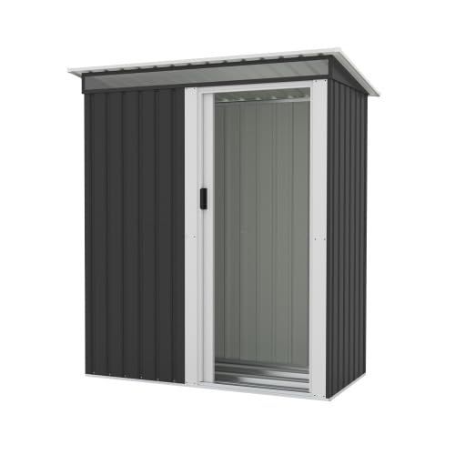 迅速に発送 BTM 物置 屋外 大型 倉庫 戸外収納庫 防水|耐侯 収納 ガーデン|庭|田畑|農場 頑丈 大容量 スチール 引き戸 補強フレーム付き 窓付き 棚なし