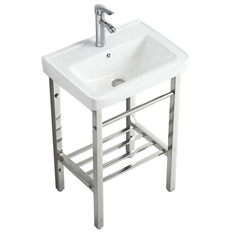 迅速に発送 ガーデンシンク 洗面台 陶器製 長さ43×幅36×高さ77 cm 温水および冷水対応 蛇口付き 簡易シンク 屋外 家庭用 コンパクト 工場 農園 ステンレスシンク シングルシンク 簡単取付