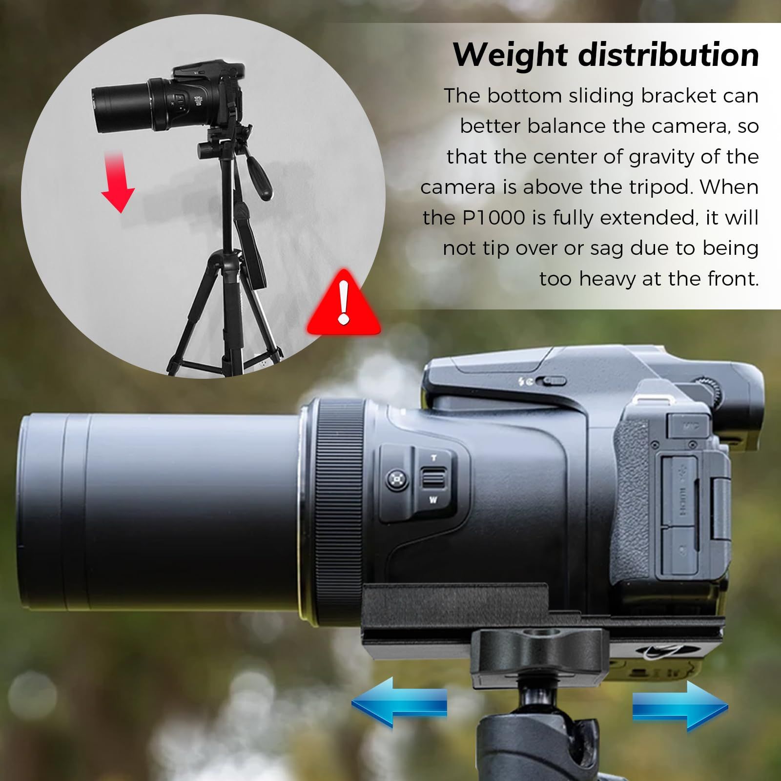  Nikon P 1000|1100用クイックリリースプレート 安定性の向上 1000アクセサリー用 Arca Swissクイックリリースマウントに対応 その他 カメラ